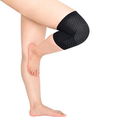 China Amazon Breathable Hot-Wholesale Infrared Knitted Elastic Knee Brace Sleeve Knee Support Sleeve For Sports Brace for sale