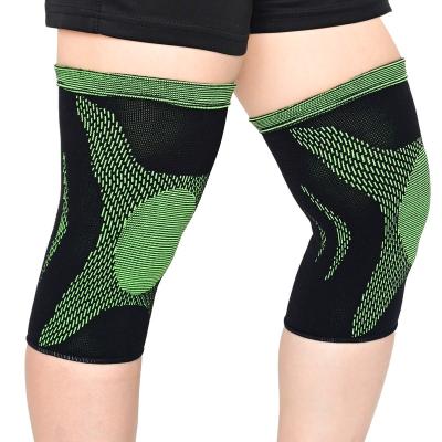 China Breathable Cheap Running Basketball Knee Sleeve Compression Spandex Knee Brace Knee Support for sale