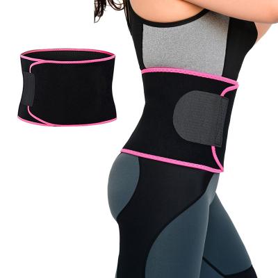 China Adult Custom Logo Waist Trainer Sweat Bands Waist Support Waist Trimmer Belt Breathable Body Slimming Neoprene for sale