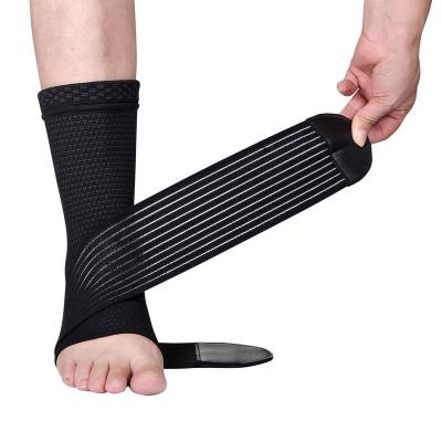 China 2022 Aamzon Hot Selling Ankle Support Protector Elastic Brace for Fitness Breathable Ankle Support Wrap for Exercise for sale