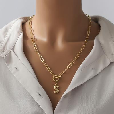 China Other 2022 new arrival Cross-border letter necklace gold plated European and American26English letter necklace fashion hip-hop for sale