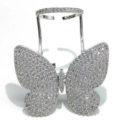 China Punk 2020 High Quality Zircon 3AAA Adjustable Jewelry Fashion Butterfly Rings High Quality Rings for sale