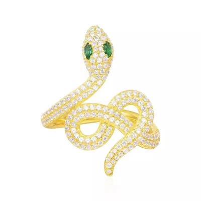 China 2022 New Adjustable Punk Snake Shape Ring Individual Design Snake Opening Classic Fashion for sale