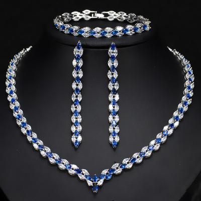 China The other three-piece set hot selling banquet earrings jewelry bridal necklace chain bracelet female for sale