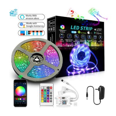 China Indoor/outdoor smart wifi APP control SMD RGB color smart LED strip light led strip lights for sale