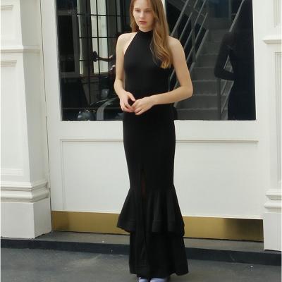 China Low Price Breathable Promotion Sexy Sleeveless Long Dress Split Even Slim Dress For Women for sale