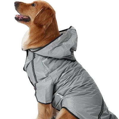 China Sustainable Custom Windproof Dog Rain Coat Hooded Dog Clothes Waterproof Pet Raincoat With Hood for sale