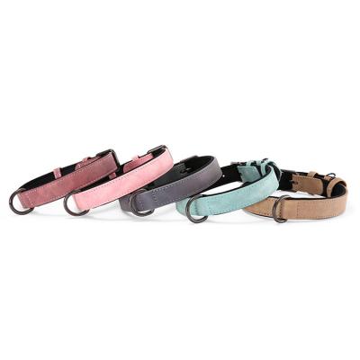 China Custom Wholesale Custom Logo Breathable Adjustable Leather Pet Dog Collar and Leash for sale