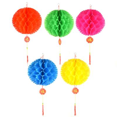 China Plastic Oil Paper Paper Lantern Custom Printed Shade Multicolor Wedding Festival Event Party for sale