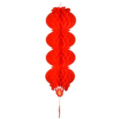 China 4pcs Paper Plastic Traditional Chinese Red Paper Lantern For Decoration Hang Waterproof Festival Spring Festival Christmas Lanterns for sale