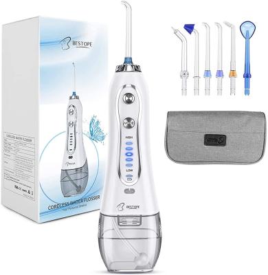 China Ipx7 Portable Ipx7 Cordless Hotel Irrigator Portable Electric Rechargeable Dental Usb Waterproof 8 Nozzles Water Flosser For Teeth for sale