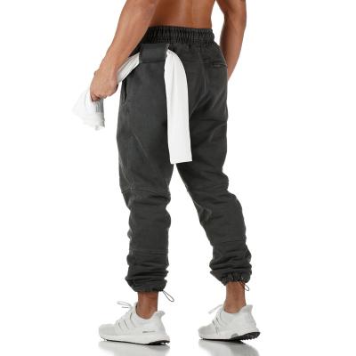 China OEM/ODM Breathable 100% Cotton GYM Pants With Back Towel Pockets Cool Logo Man Jogger Pant Custom Sweatpants Mens Joggers for sale