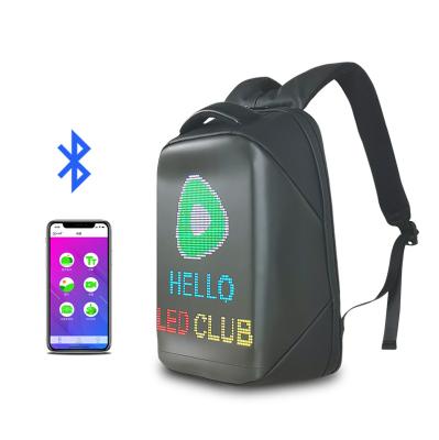 China With USB LED Display Screen Bag Dynamic Smart Backpack Walking Advertising Light Bag APP Wireless Control Men Women Stroll for sale