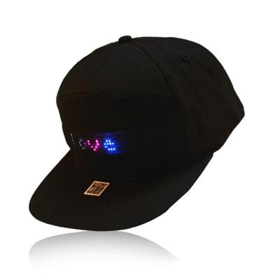 China breathable & Factory Cheap Price Waterproof Advertising Bright LED Display Hat Light UP Accessible Running Hat Fashion LED Hat LED Baseball Cap for sale