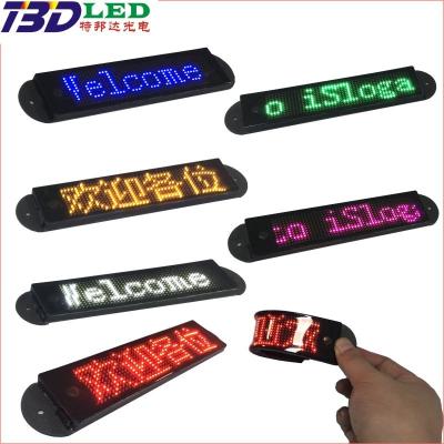 China Portable Flexible Led Display For Advertising Ultra Thin Flexible LED Module 12*48 Pixel Flexible Display LED Rolling Sign For LED Hat Bag T-shirt Face-mask Roll Text DIY for sale