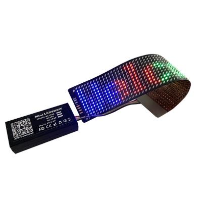 China Indoor 12*48 Pixel Text Words Flashing Working Messages Scrolling Mini Moving Flexible LED Display for sale