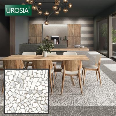 China Rustic Porcelain Tiles Factory Price Matt Antislip Indoor And Outdoor Marble Look Terrazzo Floor Tile for sale