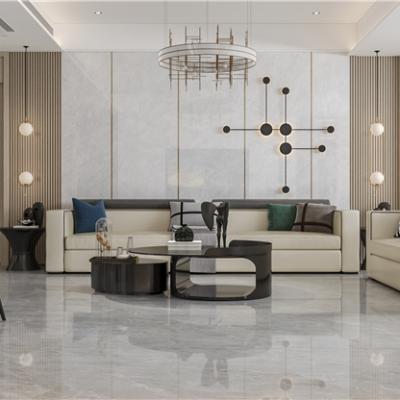 China Best Quality 750x1500 mm Country Marbling Gray Glazed Porcelain Polished Floor Tiles For Cheap Pice for sale