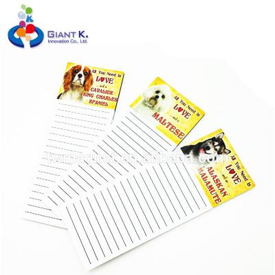 China Magnetic Non-sticky Loose Leaf Notepad Notes Labrador Dog For Promotional Gift for sale