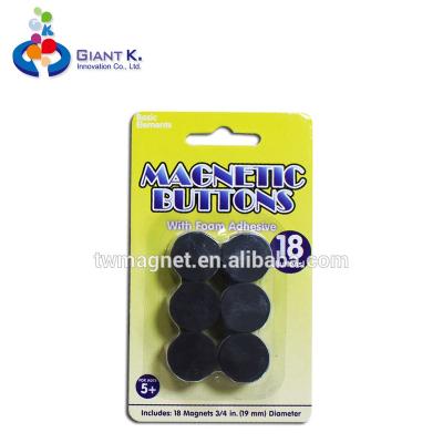 China Industrial Magnet Ferrite Magnet With Magnetic Foam Adhesive Disc For Crafts Button Magnet for sale