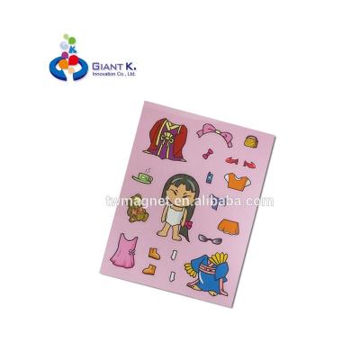 China People easily attract on the fridge magnetic dolls dress up for sale