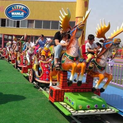 China Luxury Amusement Park Rides Track Train Prairie Knight Factory Price For Sale for sale