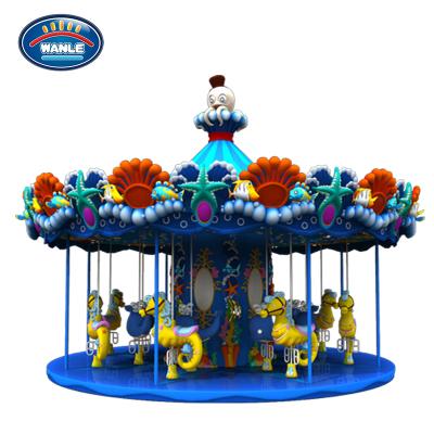 China Carousel Parking Kids Amusement Park Rides Ocean Carousel / Outdoor Merry Go Round for sale