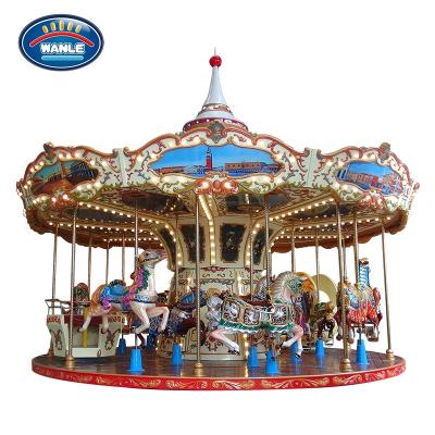 China The small ferris wheel for sale kids amusement park equipment 20 seats Deluxe Armor Carousel for sale, joyful kids go round for sale