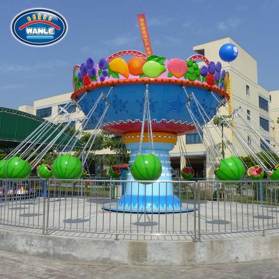 China Hot Fruit Flying Chair Amusement Park Kiddie Rides 16 Seats Swing Chair Flying Chair Rides for sale