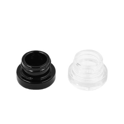 China Container 3ml 5ml 7ml 9ml Round Concentrate Jar Chemical Thick Bottom Eye Cream UV Black Glass Jar UV Black Glass Jar With Printing Logo CCT Cap Cube for sale