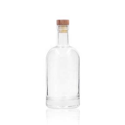 China High Qiality Factory Direct Sale Liquor Bottles 750ml Empty Whiskey Drinking Glass Bottle With Cork for sale