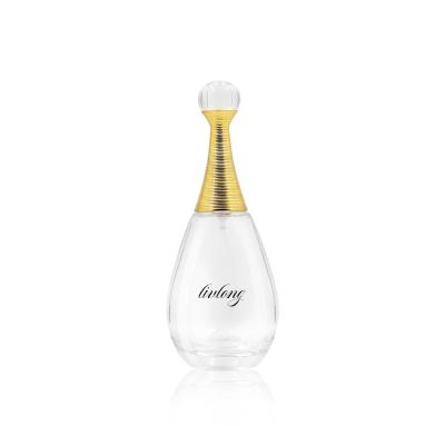 China 100ml round shape glass spray custom clear empty perfume bottle from china cosmetic factory wholesale for sale