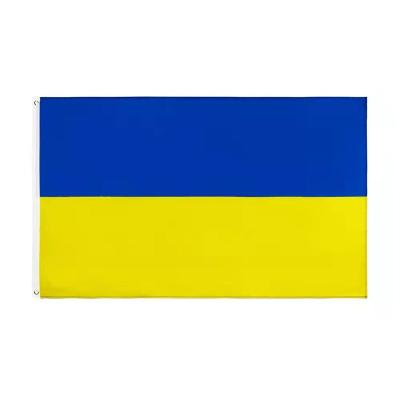 China Reusable Cheap Price Ukraine National Flag, Fast Delivery 3ftx5ft Ukrainian Flags Polyester 3x5 Foot Factory Supply Directly for sale