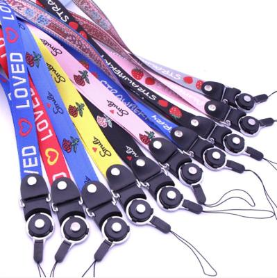 China Key Chain Lanyard With Logo Personalized Lanyards Lanyard Cartoon Double Hook Ribbon Gift Pink for sale