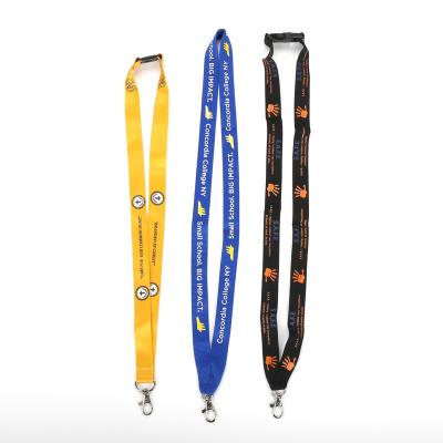 China Polyester / Nylon No Minimum Nylon Polyester Printed Custom Neck Lanyard With Logo for sale