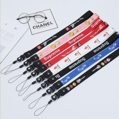 China Custom Gift Sublimation Printed Keys Lanyard With Plastic Holder Personalized Pink Lanyards for sale