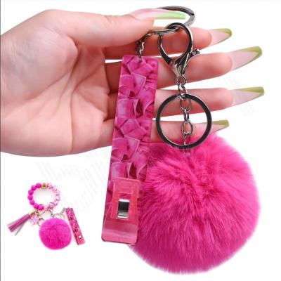 China Hot Yiqun Amazon Puller Credit Card Nails Long Key Chain Acrylic Credit Card Grabber Puller Key Chain For Long Nails for sale