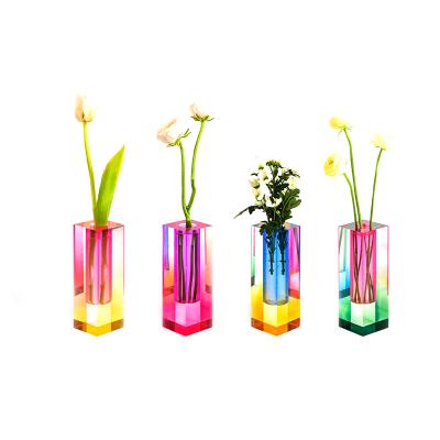 China Modern Wholesale Creative Decorative Decoration Vase Mini Luxury Acrylic Nordic Small Vase for sale