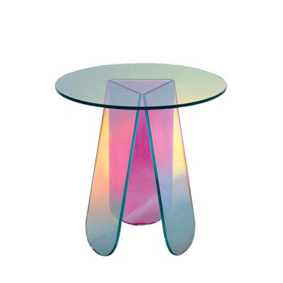 China Creativity Adjustable High Quality Contemporary Simplicity Factory Outlet Transparent Light Luxury (Size) Acrylic Folding Table for sale