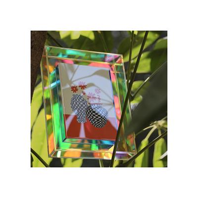 China Environmentally Friendly Clear Acrylic Decorative Souvenir Display Stand Picture Frame Desktop Picture Frame Block Picture Frame Acrylic Photo Frame for sale