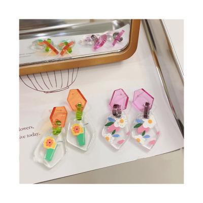 China High End Fashion Light Luxury Vintage Personality Vintage Factory Outlet Design Earrings Custom Acrylic for sale