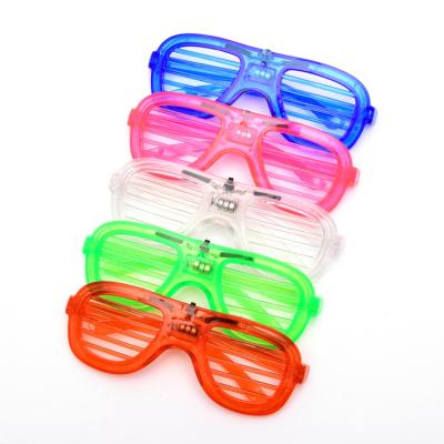 China Cheap Led Shutter Plastic Glasses Light Up Kids Concert Party Glow Glass Shutter Plastic Flashing Led Sunglasses For Kids for sale