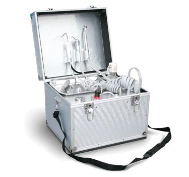 China Luggage Type LK-A33 Portable Dental Unit With Cavitron For Teeth Cleaners Use for sale