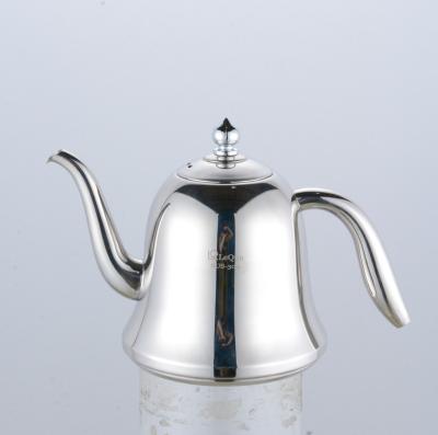 China 304 High Quality Sustainable Stainless Steel Kettle 600/900/1200ML Stainless Steel Teapot Coffee Kettle for sale