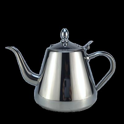 China Wholesale Viable With Strainer Teapot 1.5L Coffee Kettle Stainless Steel Tea Kettle for sale