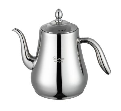 China 304 Sustainable High Quality 18/8 Stainless Steel Kettle 1.5L Stainless Steel Teapot Coffee Kettle for sale