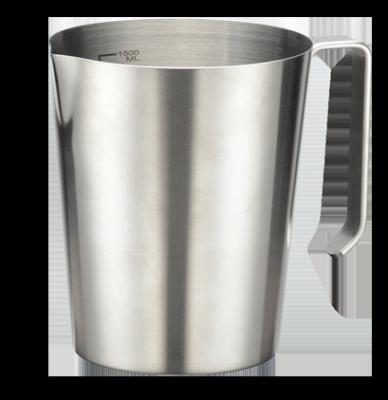 China Best Viable Selling 304 Stainless Steel Milk Cups 1200/1500ml Frothing Pitcher Milk Tick Measuring Cup for sale