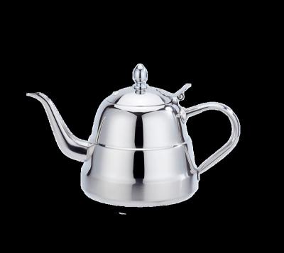 China Hot Selling Stainless Steel Viable With Filter 1.0/1.5L Teapot Brew Kettle Gooseneck Kettle Coffee Pot for sale