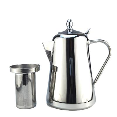 China High Quality Sustainable With Filter 1.8L Cold Kettle Stainless Steel Teapot Coffee Kettle For Induction Cooker for sale