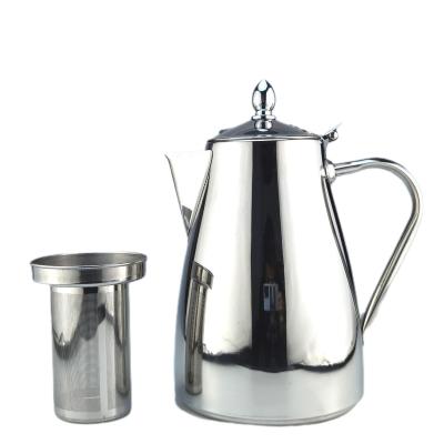 China Viable High Quality 2Lwater Pitcher With Strainer Teapot Stainless Steel Jug Coffee Kettle For Induction Cooker for sale